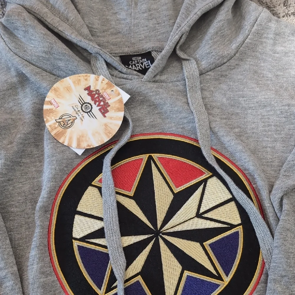 Marvel Gray Hoodie with Star Design - Picture 1 of 9